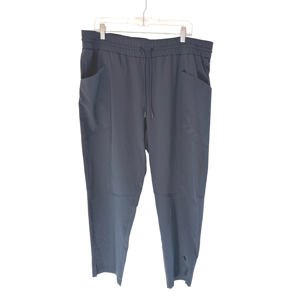 L.L. Bean Women's VentureStretch Woven Ankle Pants Gray Gorpcore Casual XL